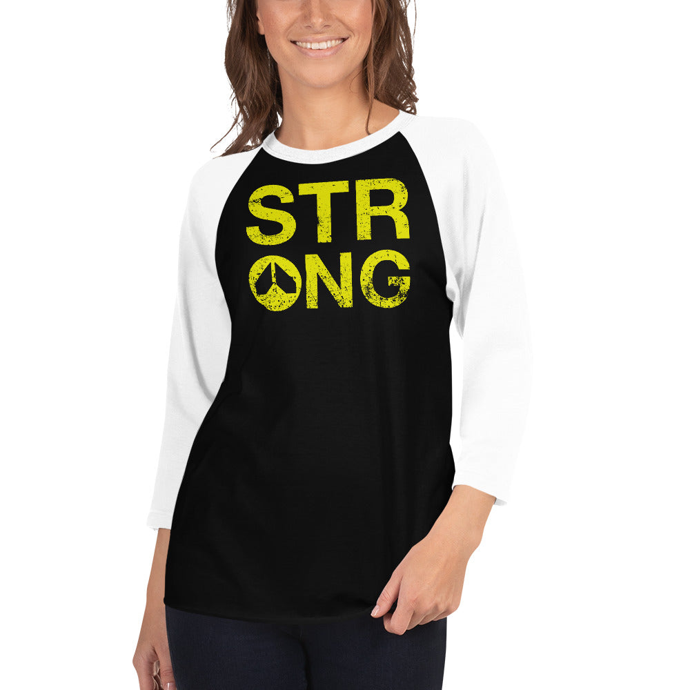 Strong 3/4 sleeve raglan shirt