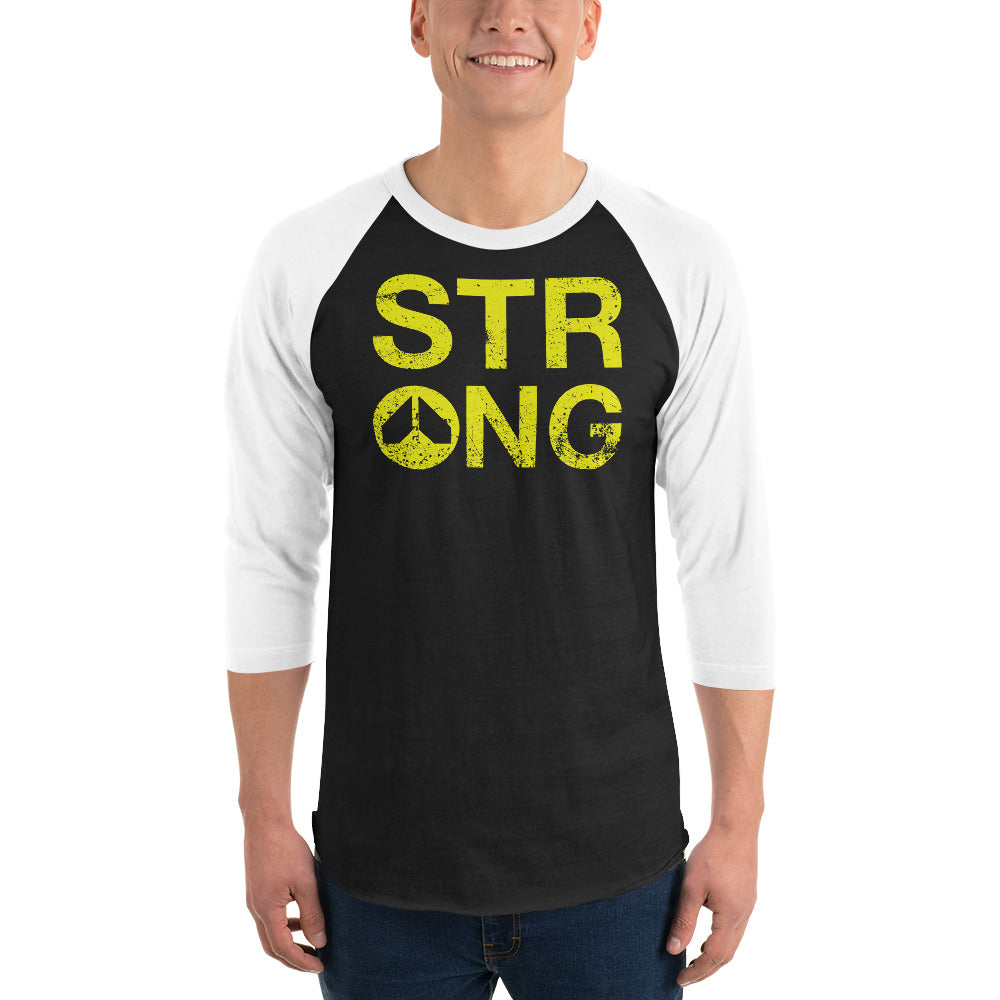 Strong 3/4 sleeve raglan shirt