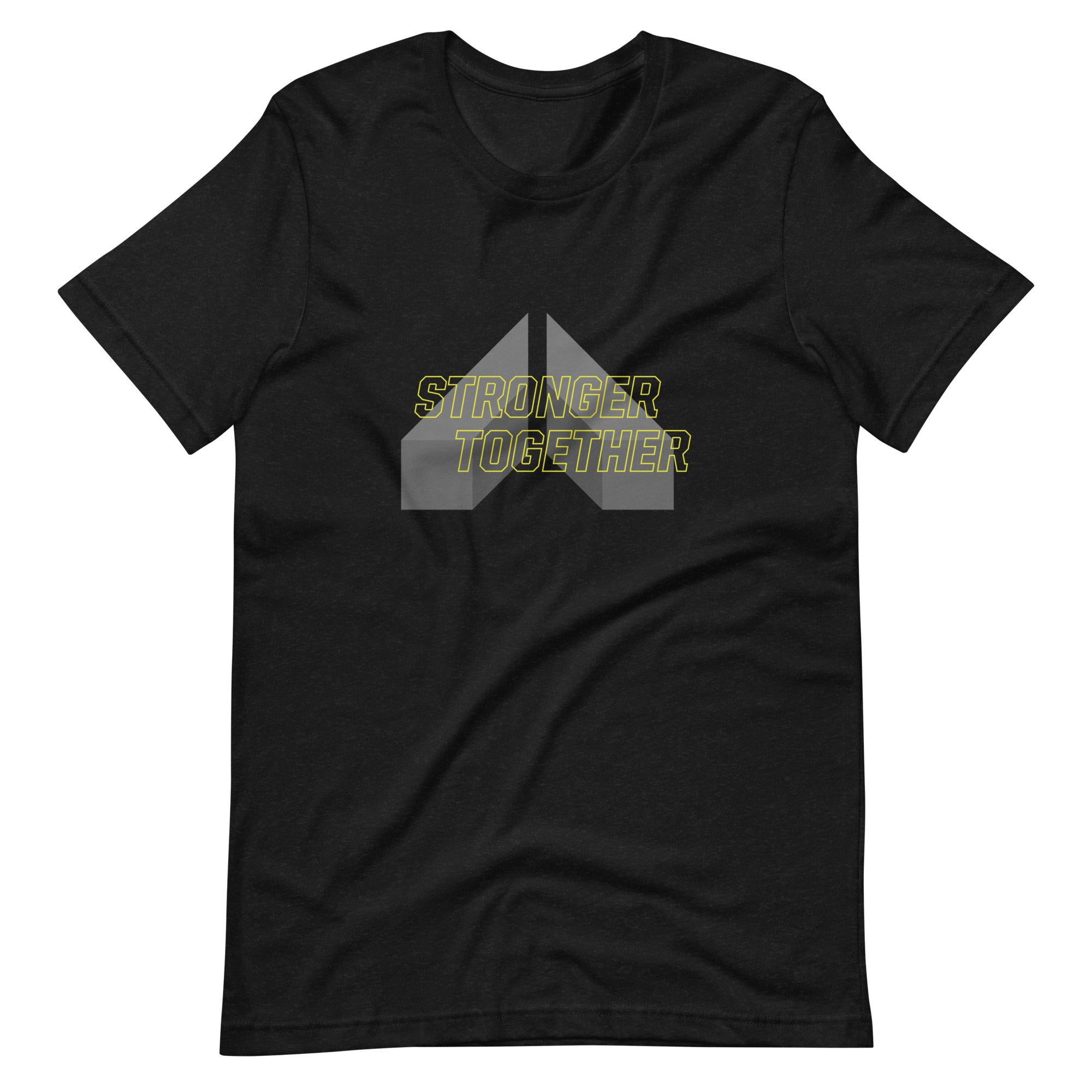 Stronger Together Dark Short-Sleeve Unisex T-Shirt (Yellow)
