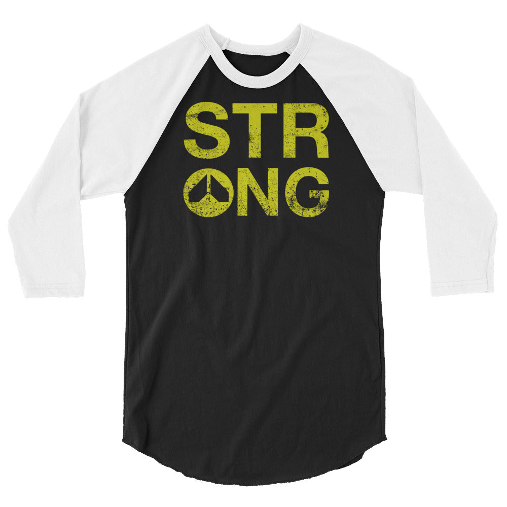 Strong 3/4 sleeve raglan shirt