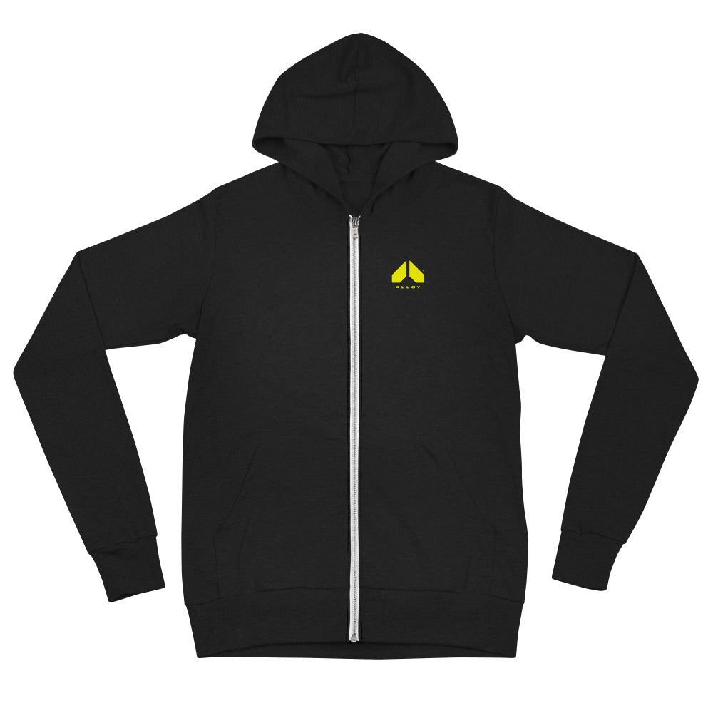 Logo patch Unisex zip hoodie