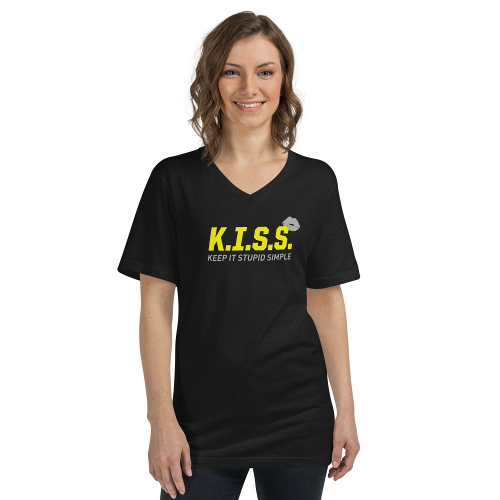 K.I.S.S. - Unisex Short Sleeve V-Neck T-Shirt